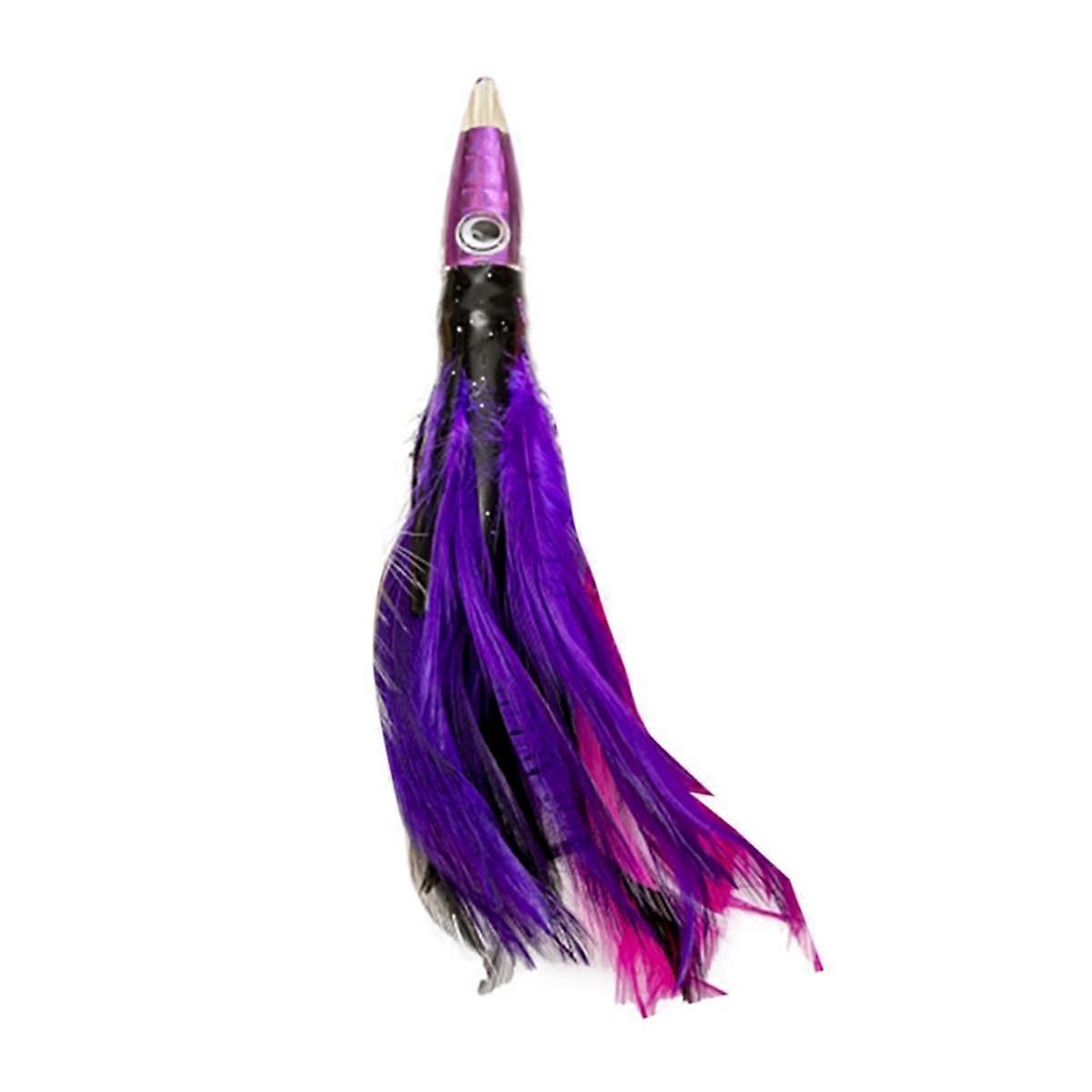 6-Inch Colorful Acrylic Octopus Bait Sea Fishing Colorful Chicken Feather Bait Trolling Lure
