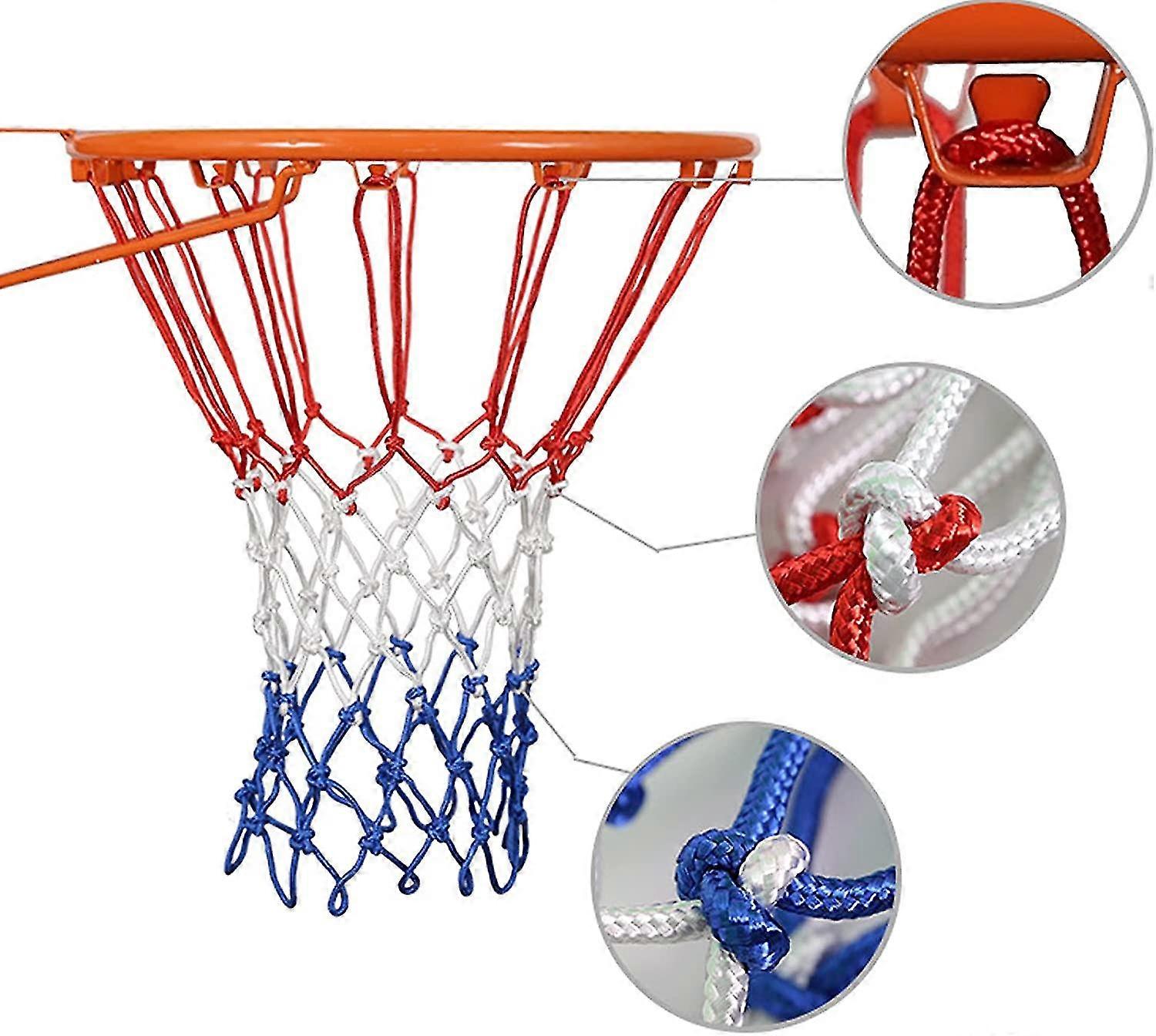 Remplacement du filet de basket-ball - Écran solaire professionnel résistant à la pluie de qualité supérieure pour les filets épais par tous les temps, s’adapte à l’intérieur ou à l’extérieur standard 12