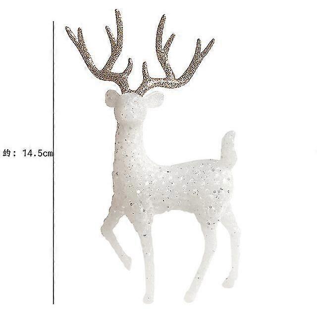 クリスタル漫画鹿子供誕生日ケーキデコレーションオーナメント/ホームクリスマスパーティー森ヘラジカ雪景色デコレーションギフト