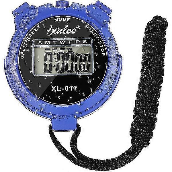 Timer Watch Timer Sports Referee Digital watch Portable Waterproof Stopwatch Interval Training Timer Abc Blue Digital Timer Outdoor with Band