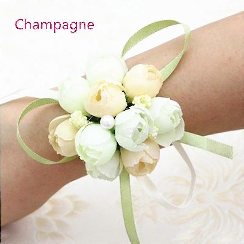 Wedding For Guests Bridesmaid Artificial Wrist Flower Bride Hand Flower