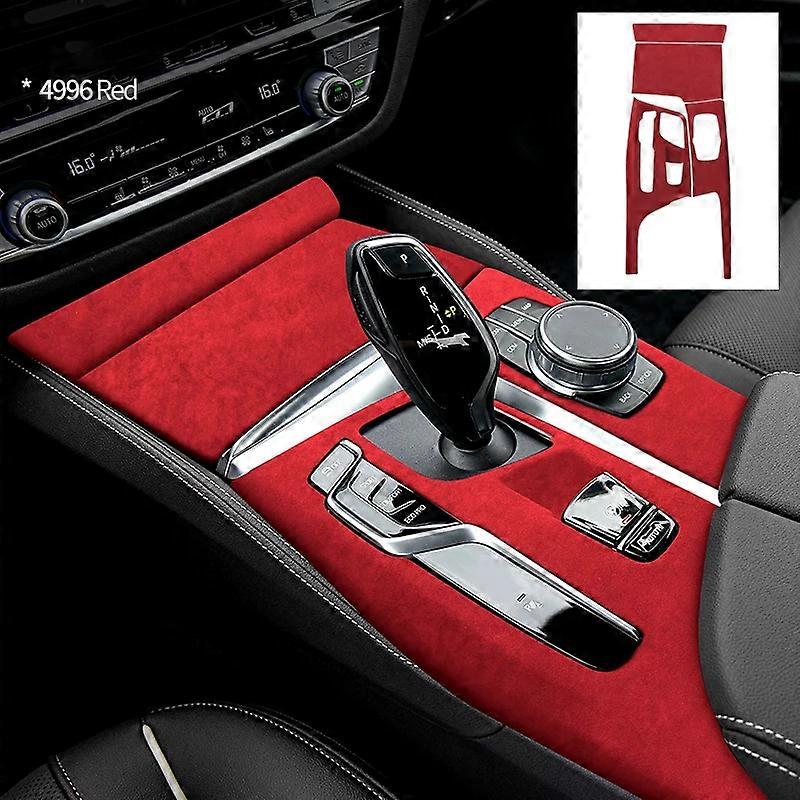 Italy Super Alcan tara Suede For BMW 5 Series G30 G31 G38 Car Center Console Gear Shift Panel Cover Trim Decorative Shelth Shell