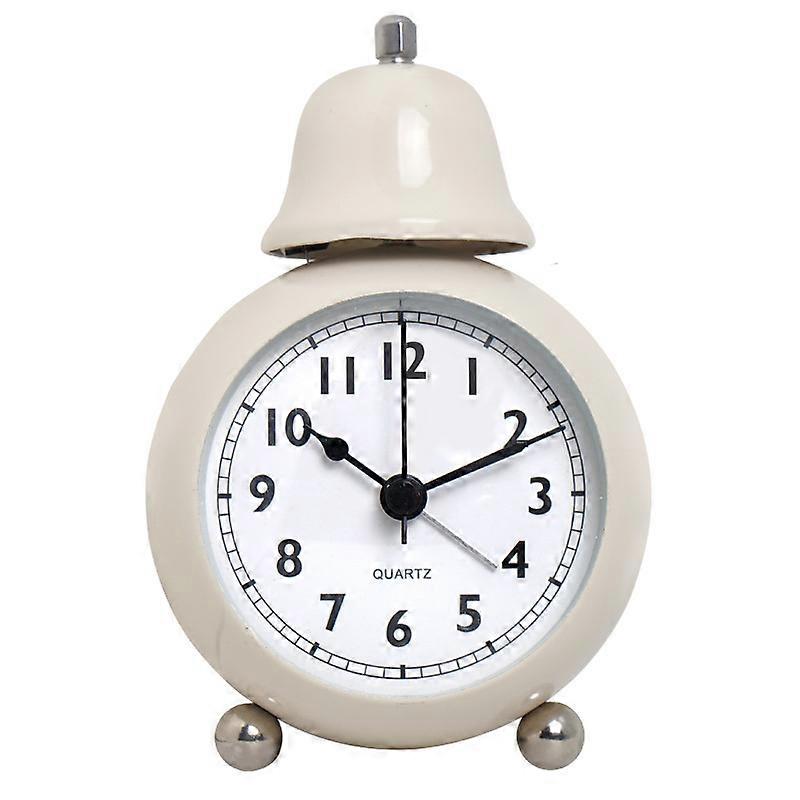 Retro Metal Single Bell Alarm Clock Children's Bedside Luminous Desk Clock