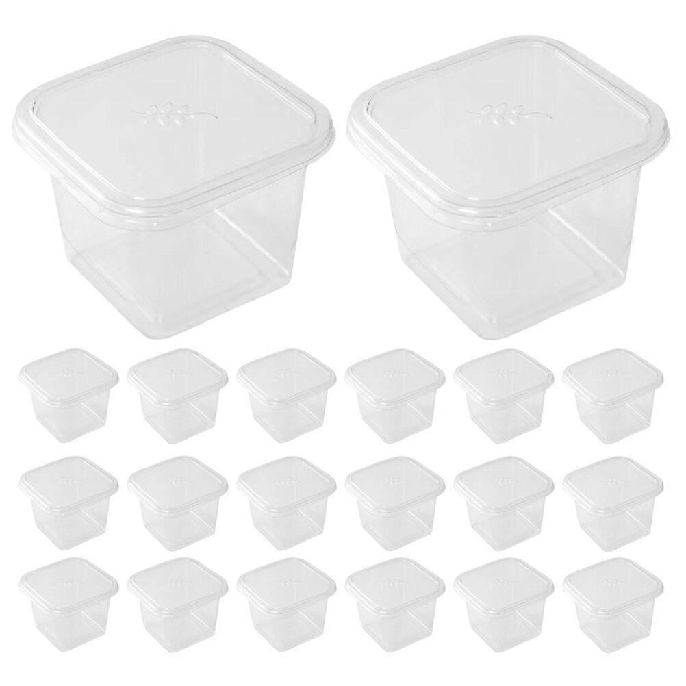 50 قطعة علبة حلوى علب كعكة واضحة حاويات كب كيك علب تغليف ساندويتش علب علاج