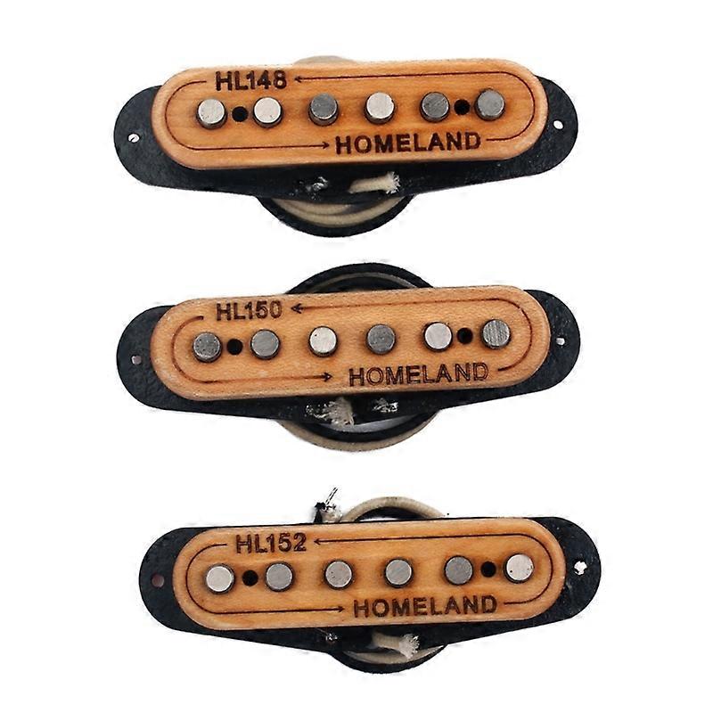 3 Pieces HL148/HL150/HL152 Maple Single Coil Pickup Set for Neck Middle Bridge