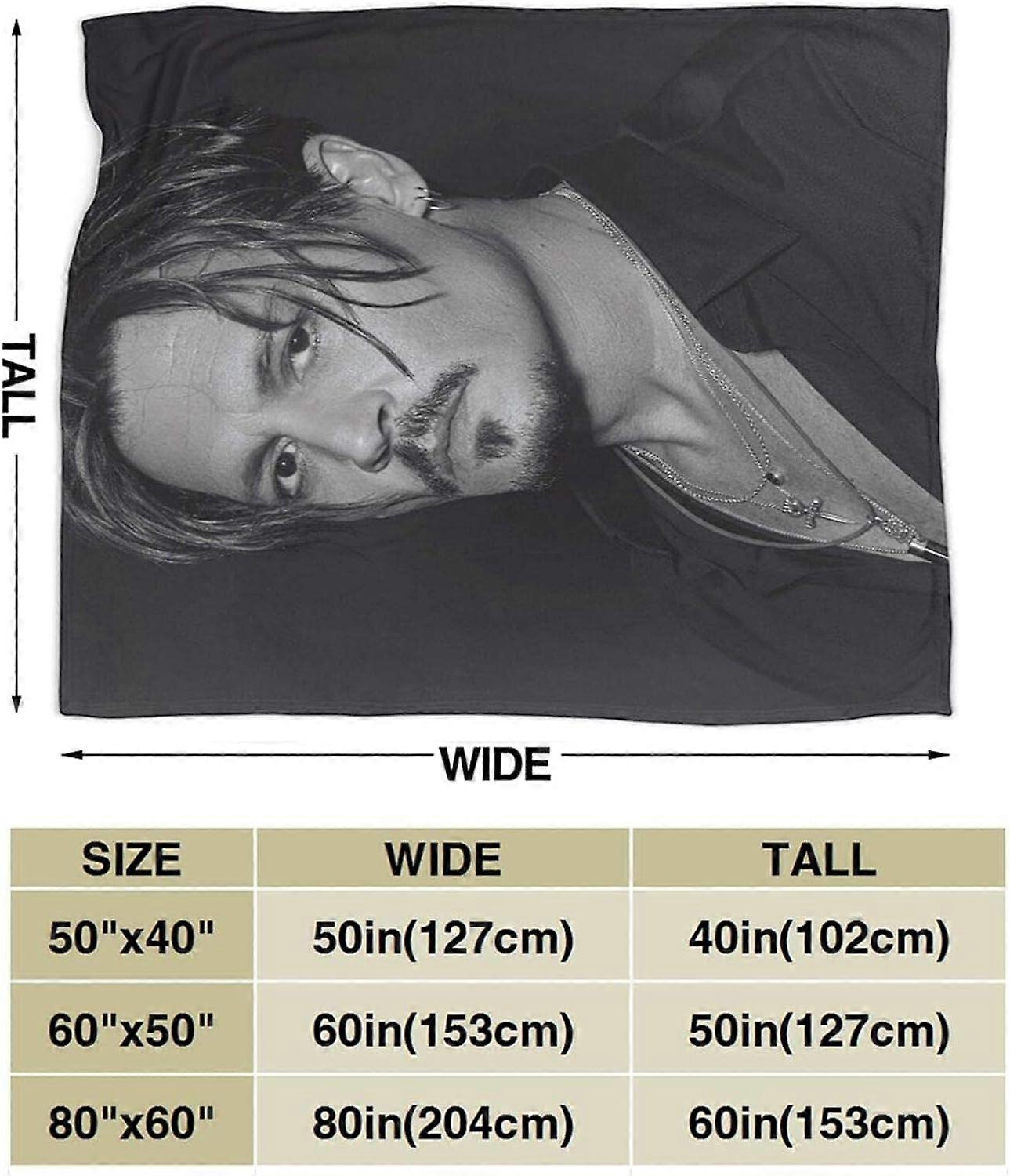 Johnny Depp Ultra-Soft Micro Fleece Blanket Soft and WarmFluffy Cozy Microfiber Bed Blanket for SofaDigital Printed Blanket Flannel Throw Blanket for 