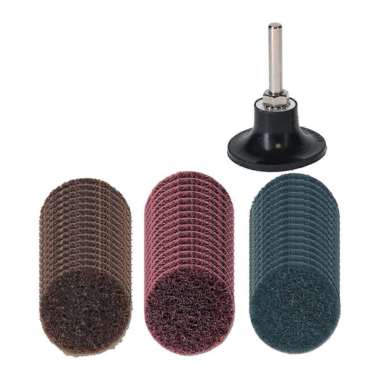 46 Piece 2 Inch Diameter Conditioning Sanding Discs Each Coarse, Medium, Fine Grit Quick Change Roll Lock