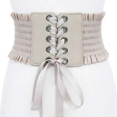 נשים נשים רך עור PU לעטוף סביב עניבה מחוך קינץ מותניים רחב חגורת שמלה