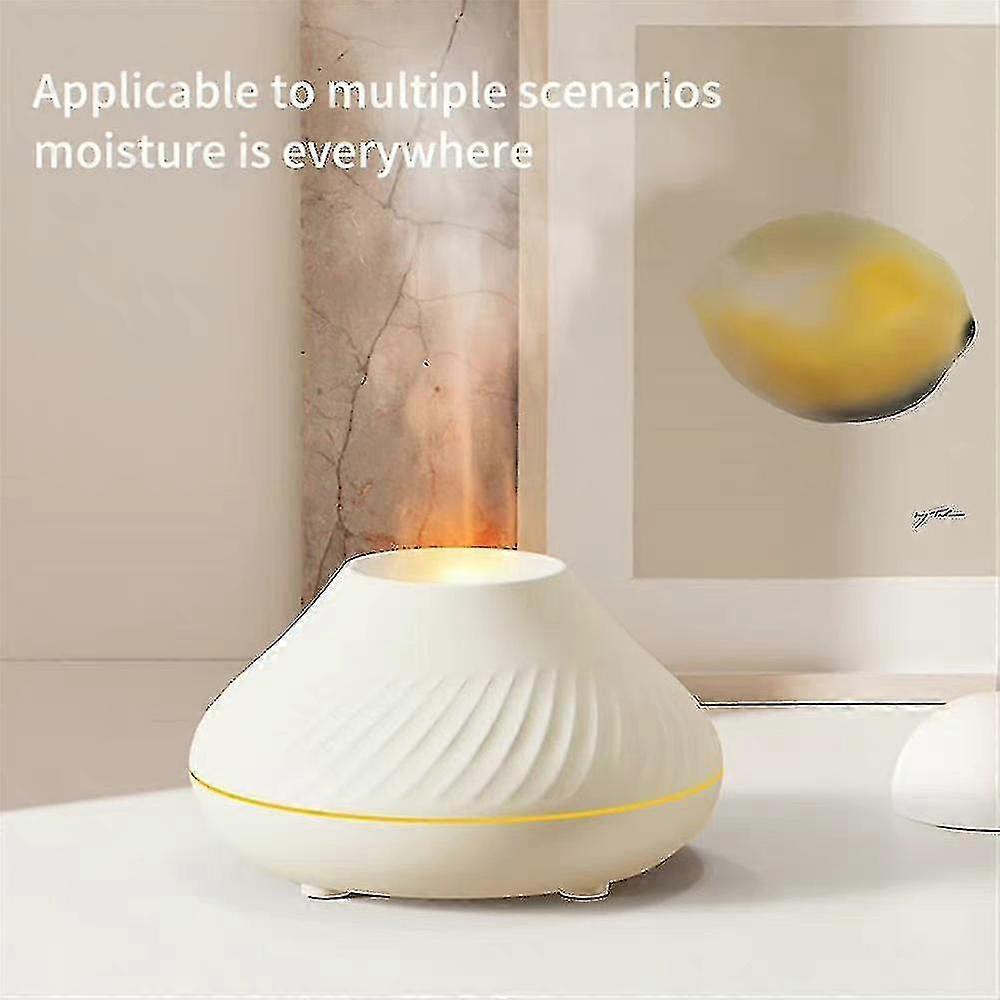 3d Colorful Led Night Light Simulation Flame Air Humidifier Essential Oil Diffuser Auto-off