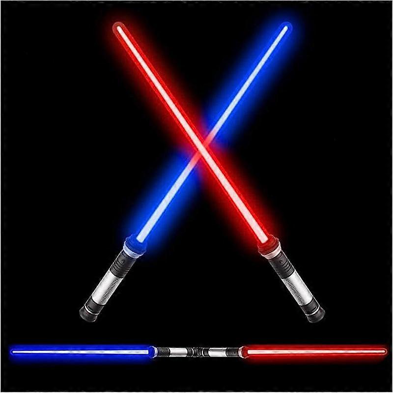 1 Pairs Light Up Saber 7 Colors 2 In 1 Led Expandable Dual Light Sword