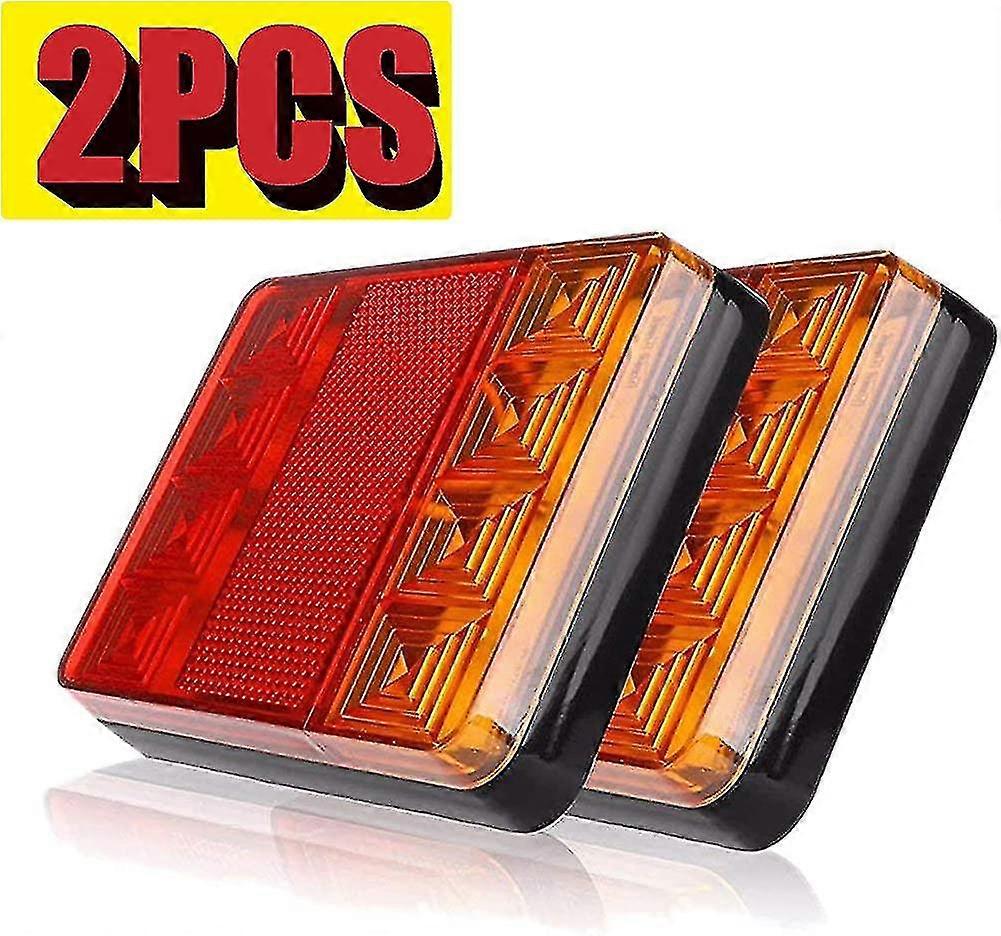 2pcs Trailer Tail Lights Led Tail Lights Universal Waterproof Brake Lamp