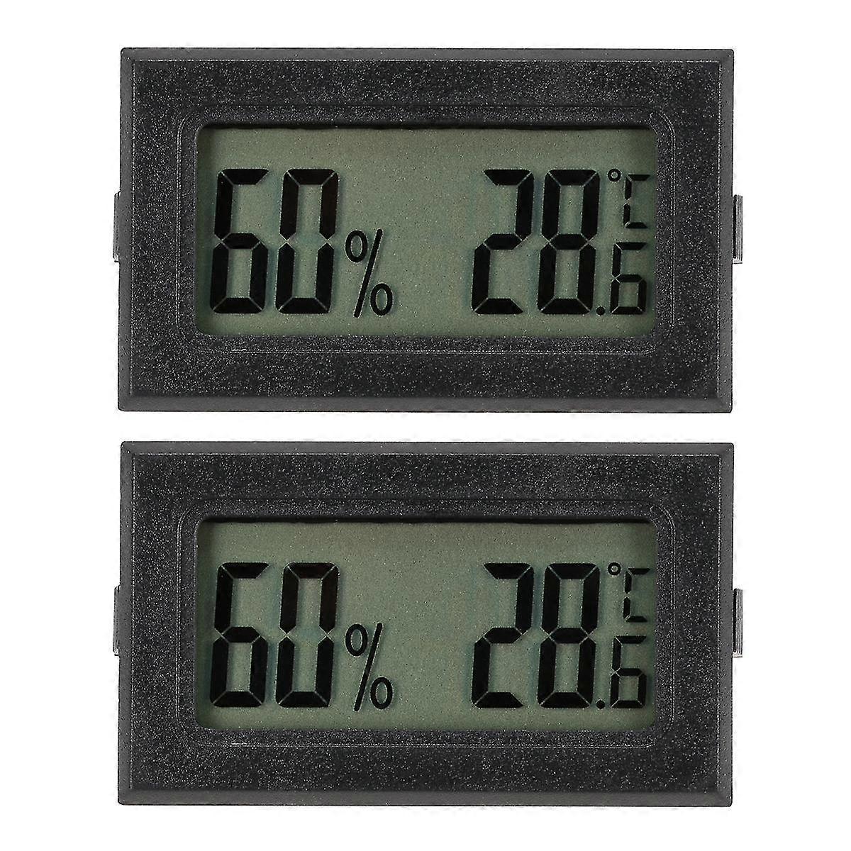 2pcs Outdoor Digital Hygroscope Embedded Mini Wireless Digital Hygroscope