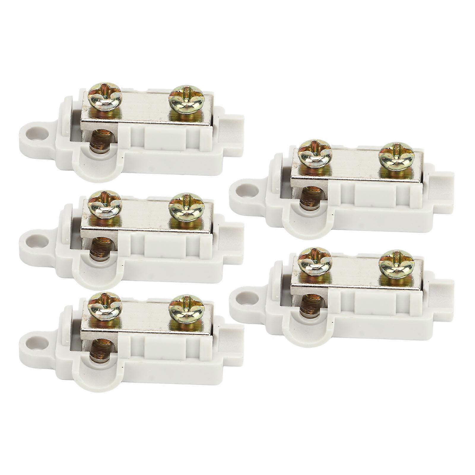 5pcs Quick Terminal Blocks T Type Electroplated Copper Joint High Power Electrical Cable Junction Box 400V