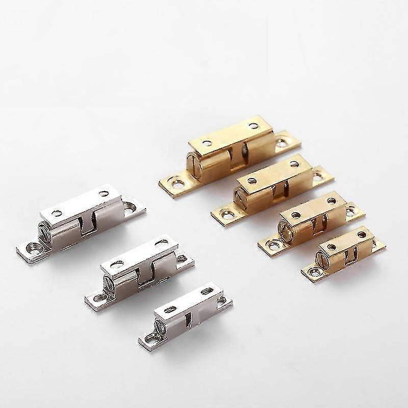 4pcs Double Roller Latch High Performance Cabinet Lock Cabinet Door Touch Beads Snap-on Cabinet Suction
