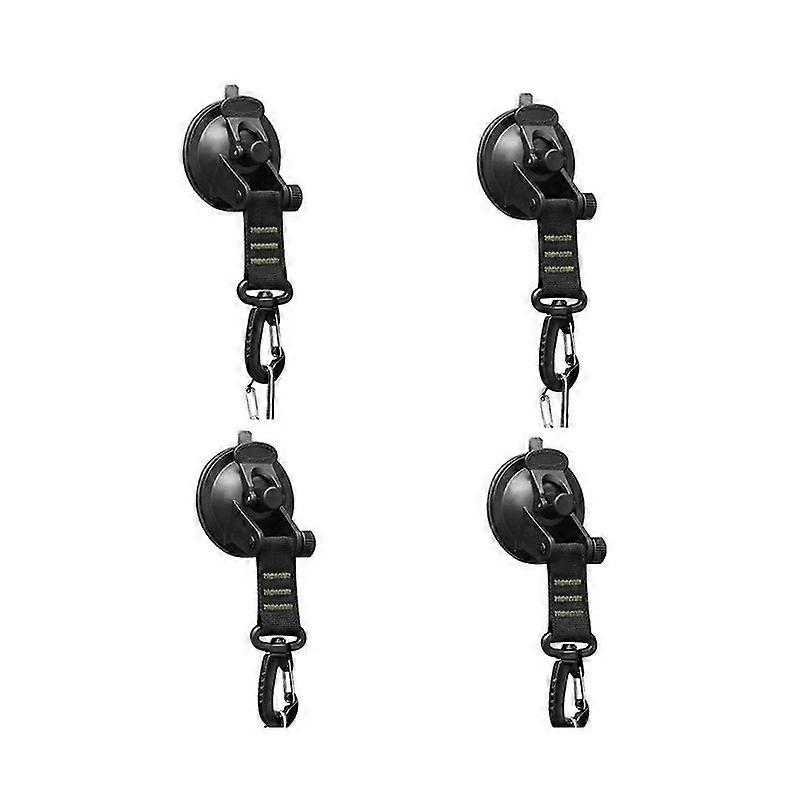 4pcs Heavy Duty Suction Cup With D Ring 360 Rotating Camping Suction Hooks Car Suction Cups Anchor