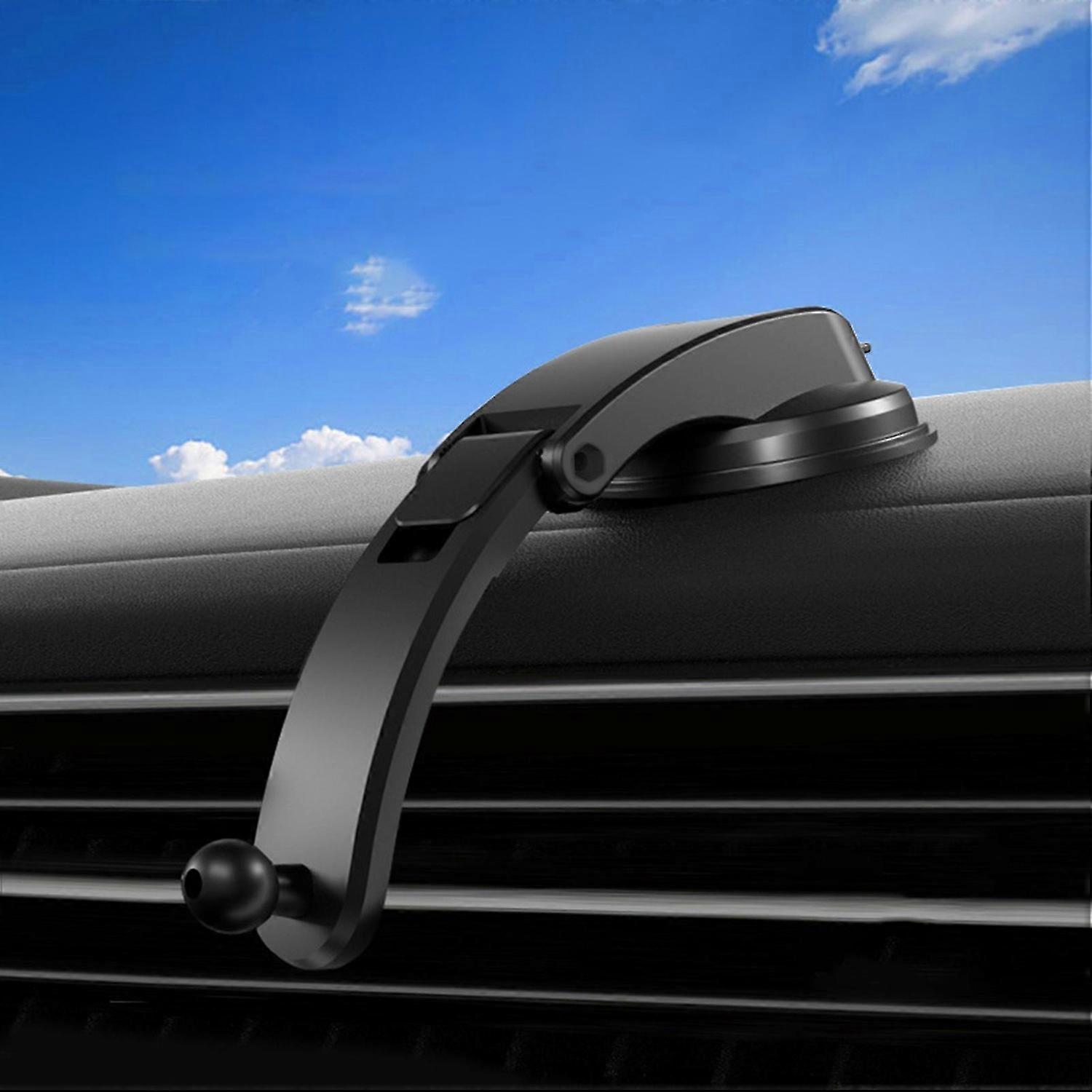 Suction Cup Bracket Stable Adjustable Self-adhesive Foldable Black Driving Tool ABS Wireless Chargin