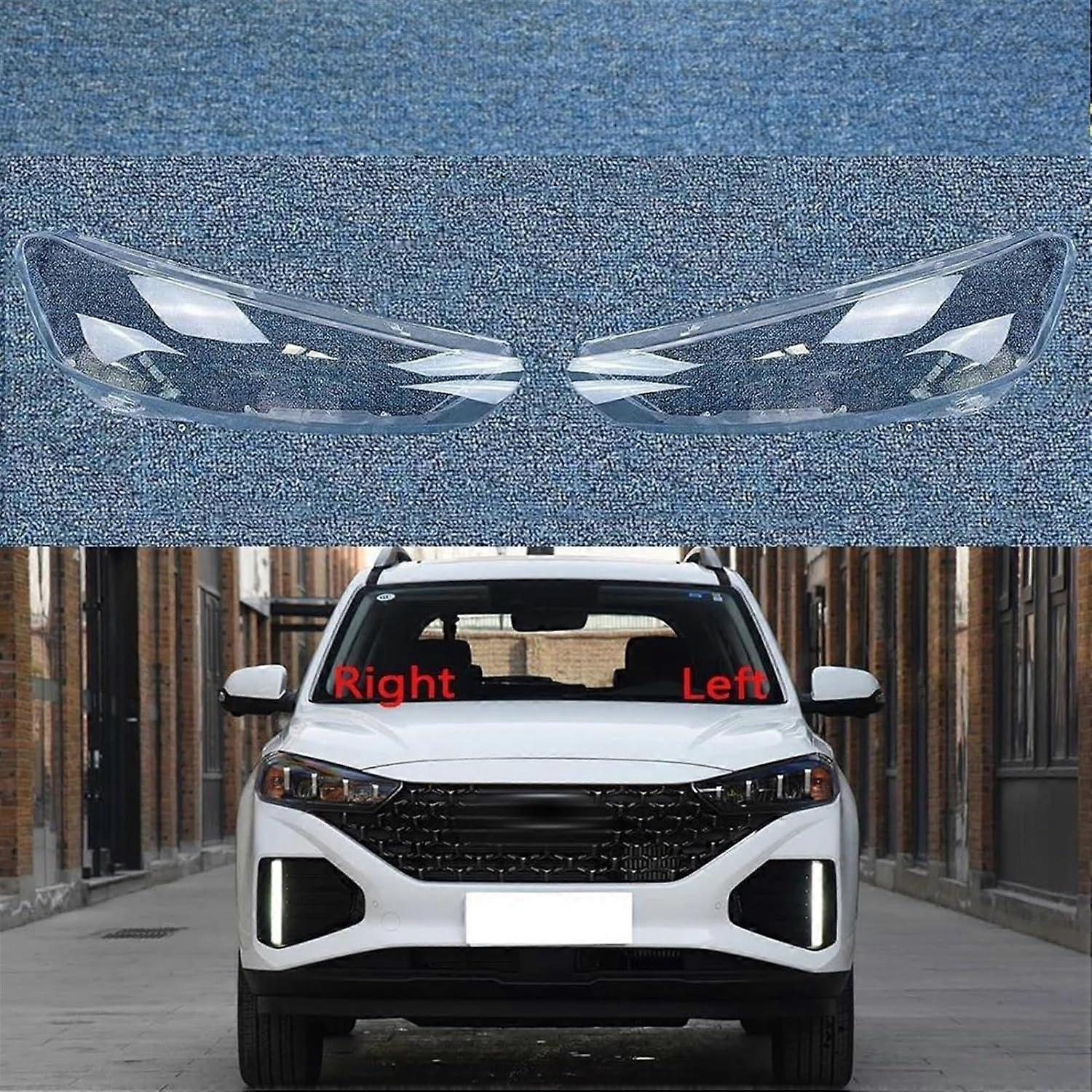 Headlamp Lens Cover Car Headlight Clear Lens Cover Transparent Lampshade For Hyundai IX35 2021 2022 Front Headlight Shell (Color : 1 Piece Right)