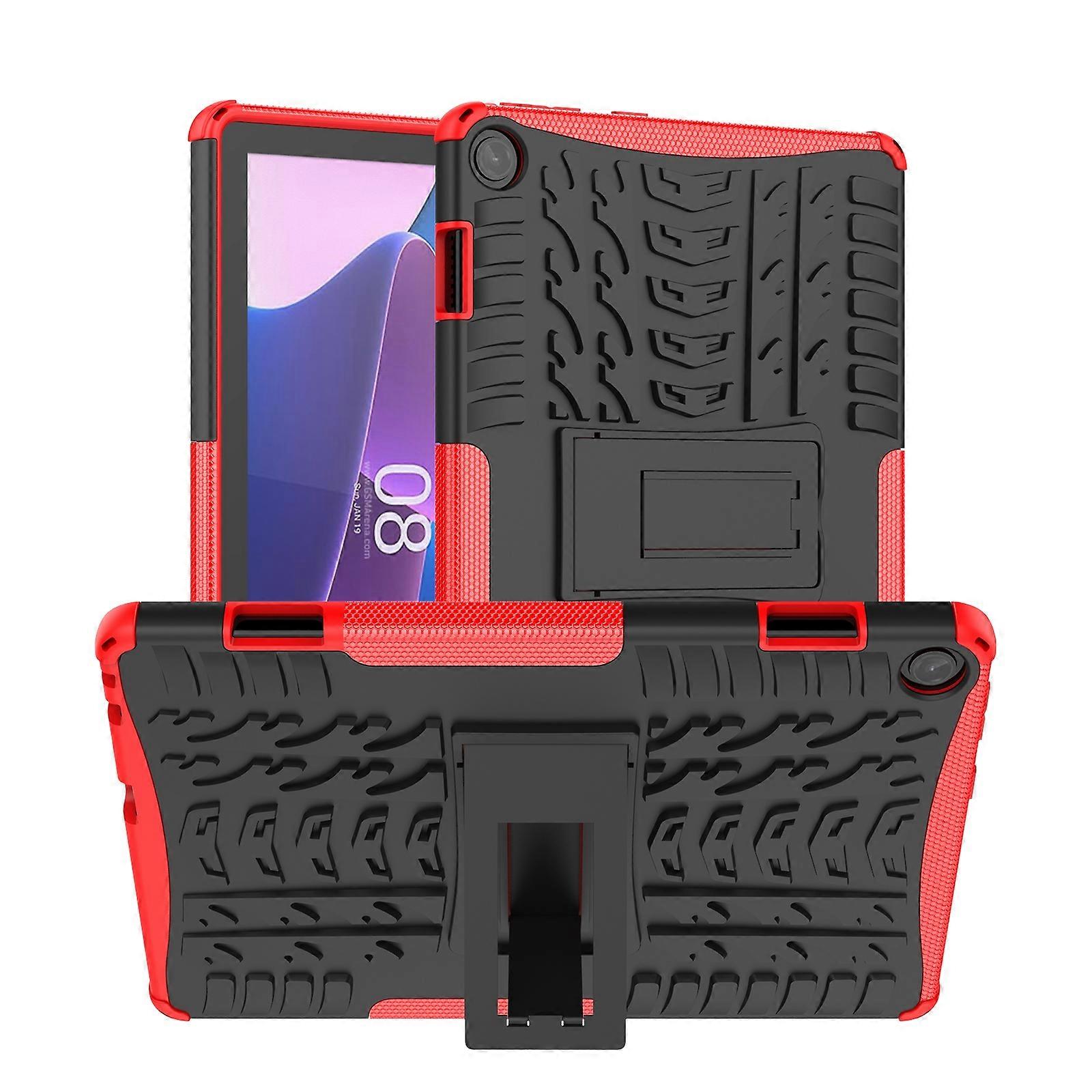For Lenovo Tab M10 3rd Gen Tire Texture TPU + PC Tablet Case with Holder