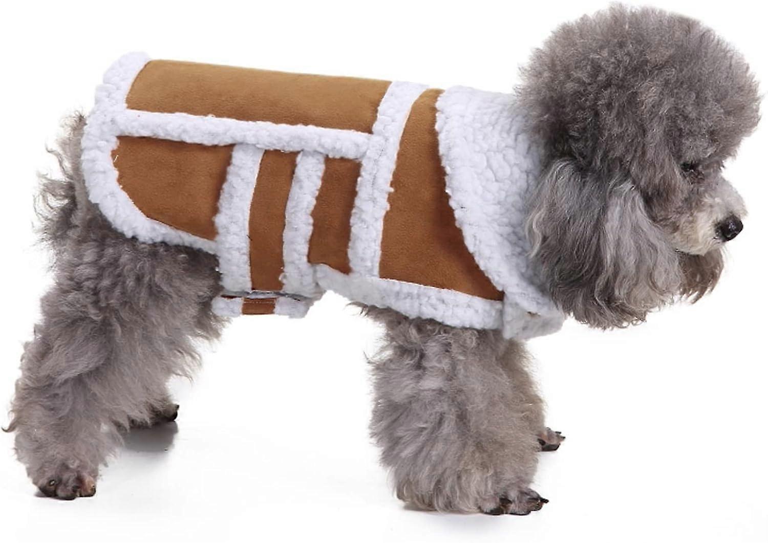 Small Dog Winter Coat, Warm Shearling Fleece Jacket for Medium Breeds, Soft and Comfortable Winter Apparel
