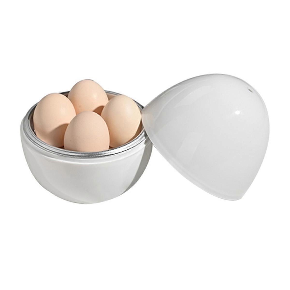 Microwave Egg Boiler Quick 5-Minute Cooker for Hard or Soft Boiled Eggs Steams Up to 4 Eggs Multi-Use Steamer Function