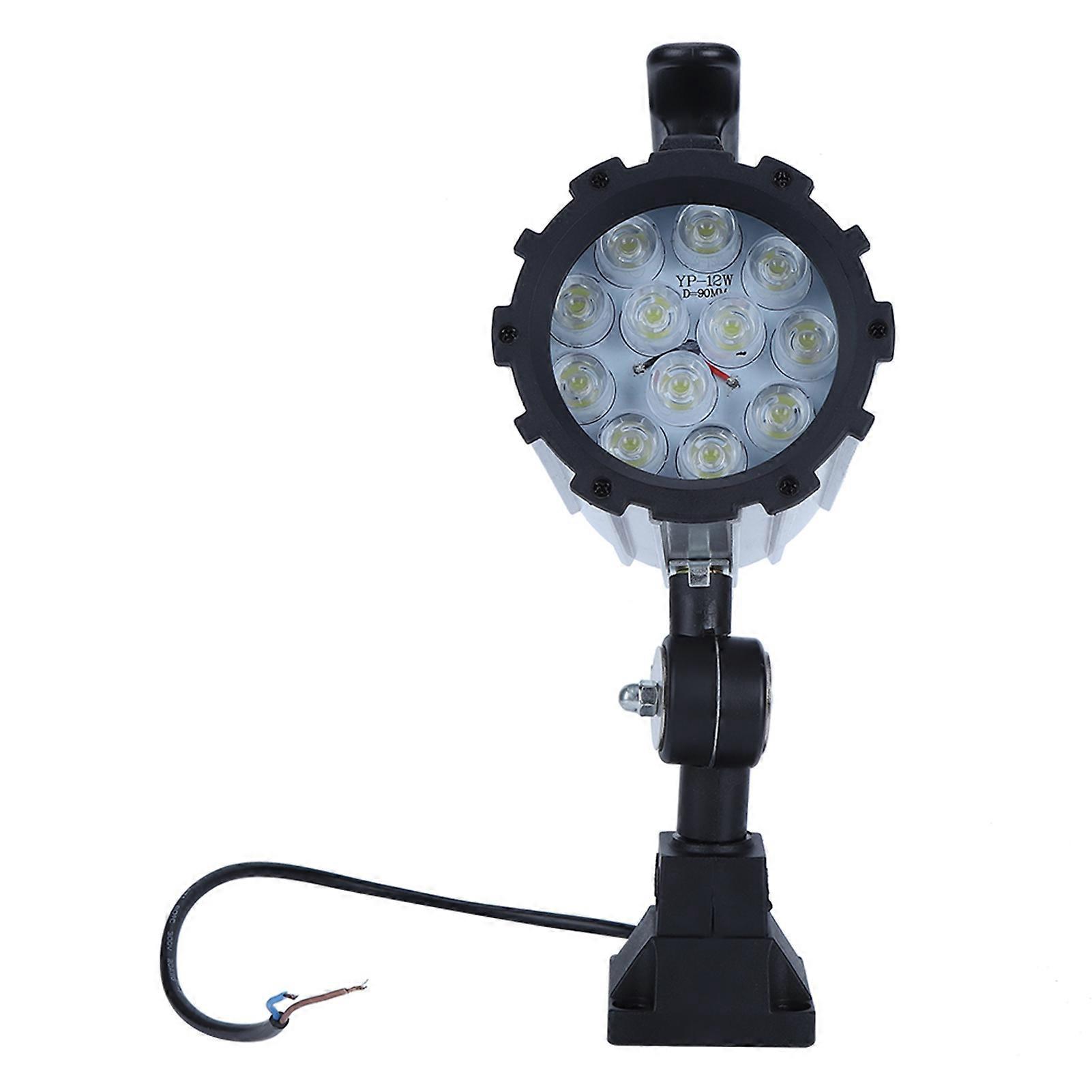 12W 24V Waterproof CNC Machine LED Working Light, 12LED Short Arm Industrial Tool Lamp for Precision Illumination