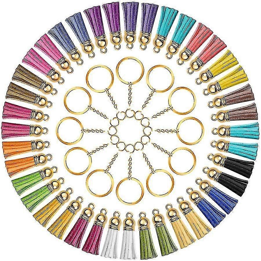 150 Revolving Hooks With Key Rings And Fringes Are For Key Chains
