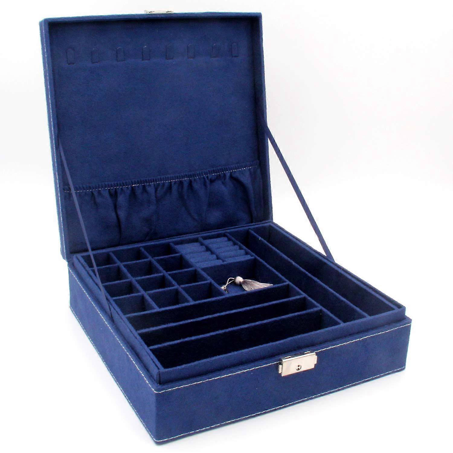 double-layer lockable jewelry Box