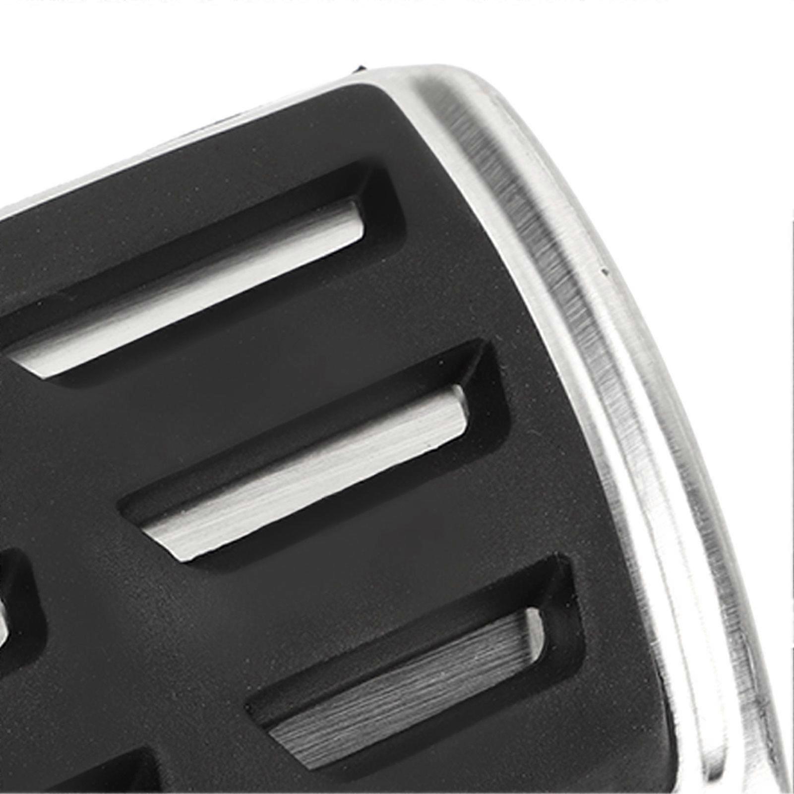 3Pcs Foot Pedal Set Accelerator Brake Footrest Pads Stainless Steel Rubber Antislip Replacement for Tesla Model S X