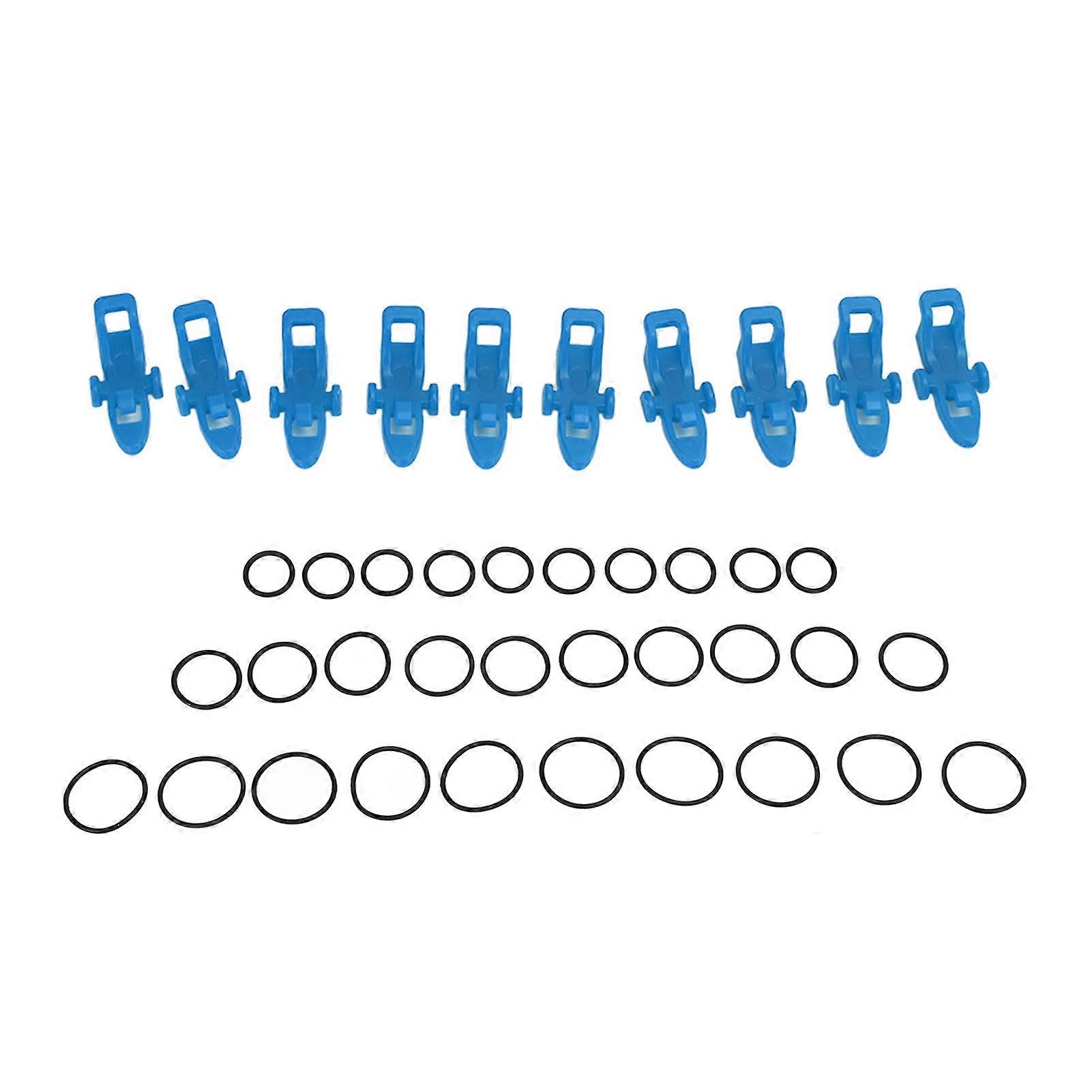صنارة الصيد هوك الحراس الأسماك إغراء أصحاب الطعم مع 3 حلقات مطاطية مرنة الحجم للصيد في الهواء الطلقالأزرق