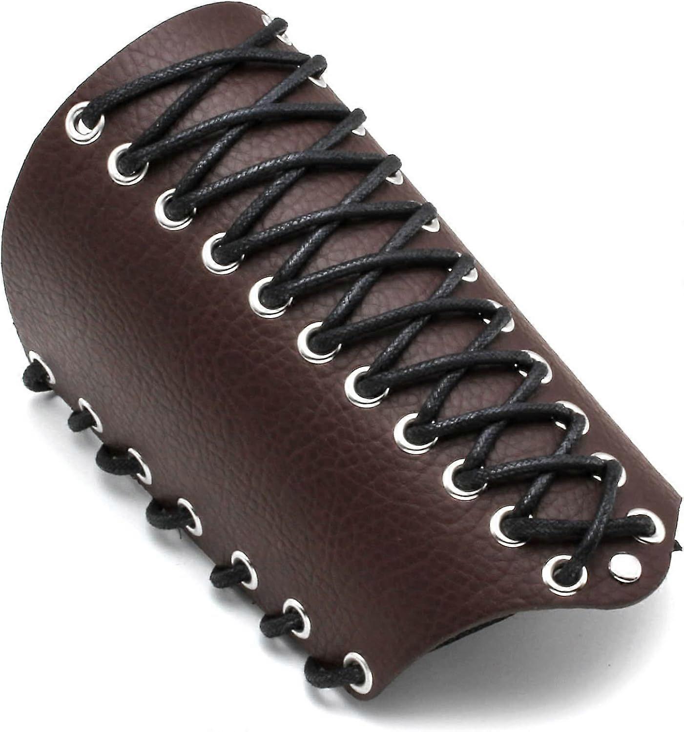 PU leather shoulder pads with lacing