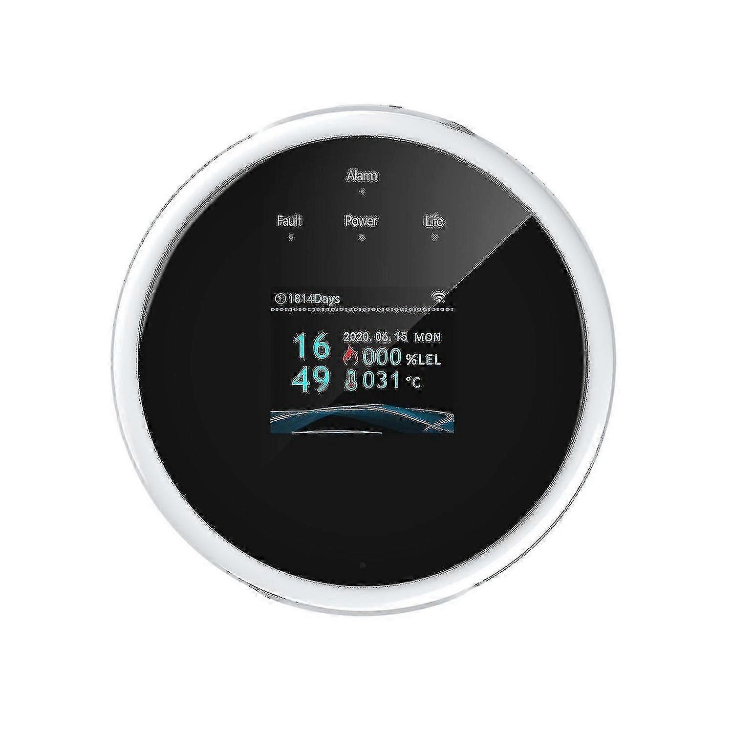 Wifi Gas Leak Detector and Fire Alarm LCD Display Wall Mount