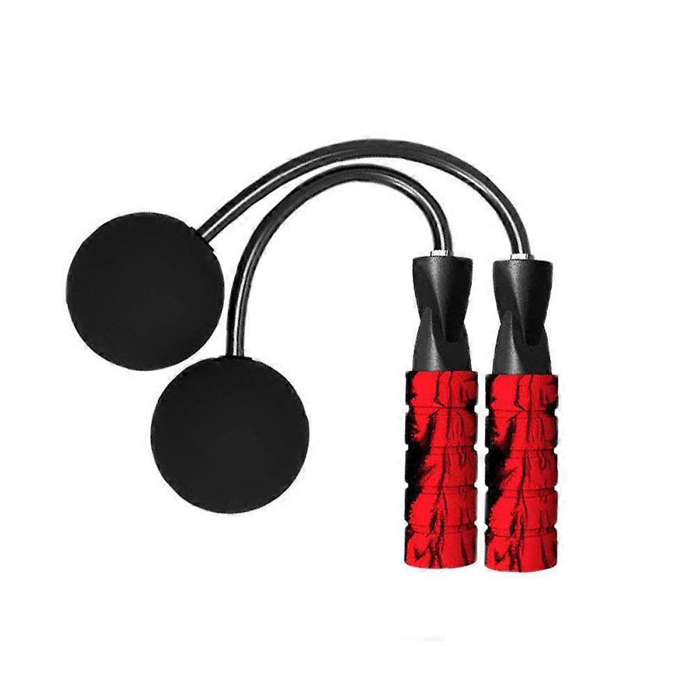 Cordless Jump Rope, Foam Handle, Black and Red