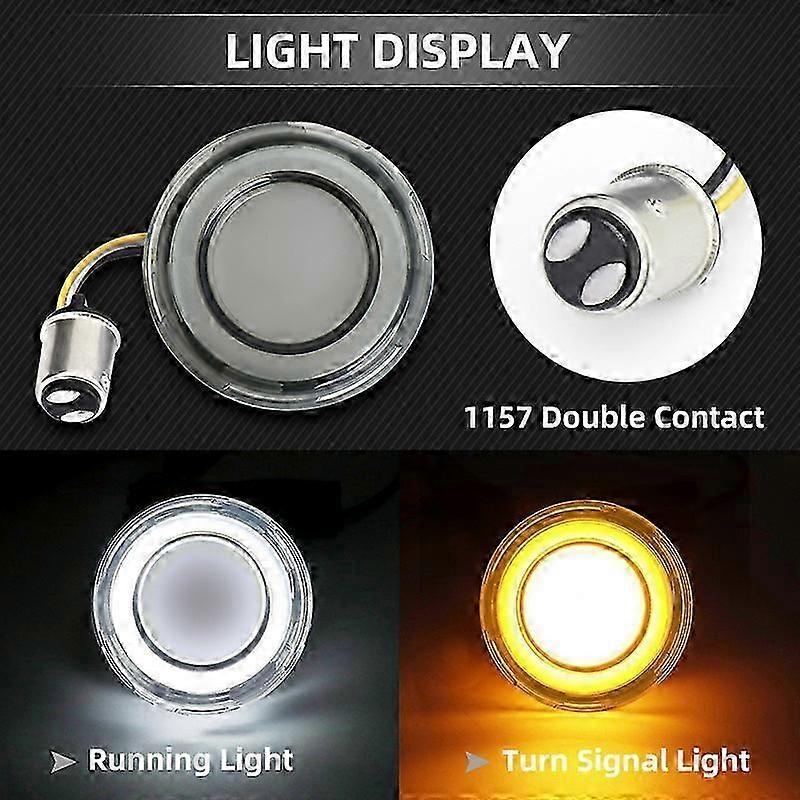 2xmotorcycle Front Bullet Style 1157 Turn Signal Conversions Led Light For Harley Touring Breakout Road Glide Fat Boy Softailmotor Vehicle Lighting