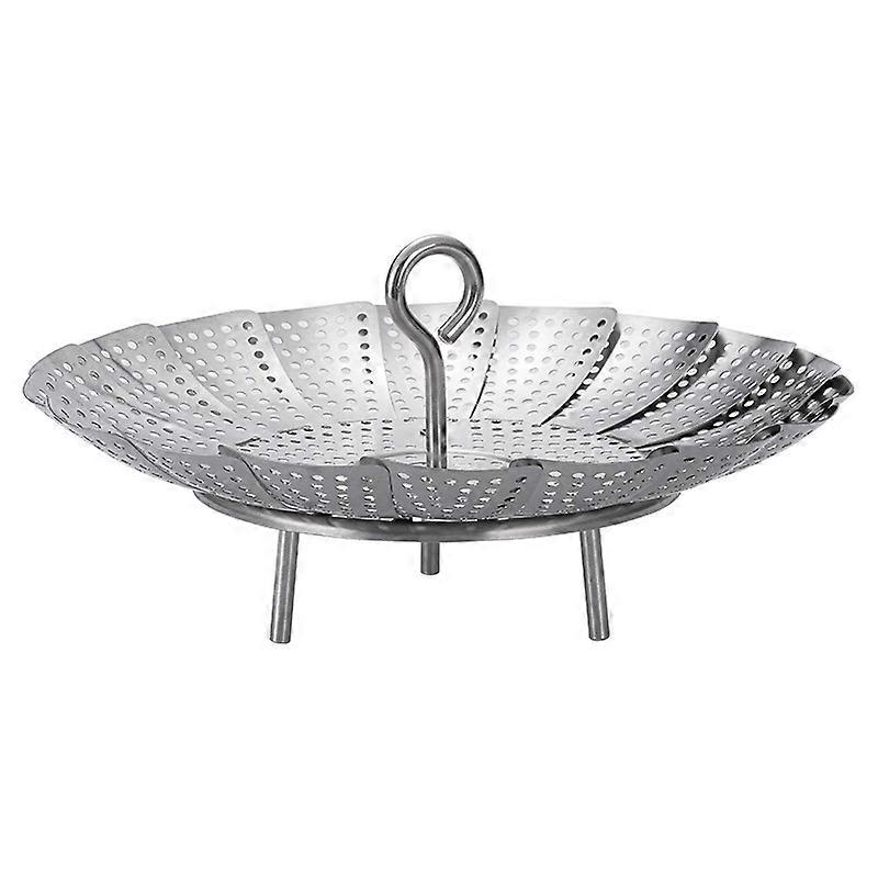 Stainless Steel Folding Steamer Basket, Expandable 6-10.3 Inch Design for Vegetables and All Pot Sizes