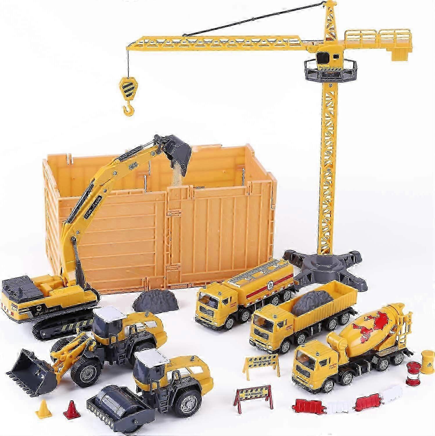 thumbnail image 2 of JITTERYGIT Construction Toy Track Set – 1:64 Scale Excavator, Crane & Truck Vehicles – Kids Gift 2 of 6