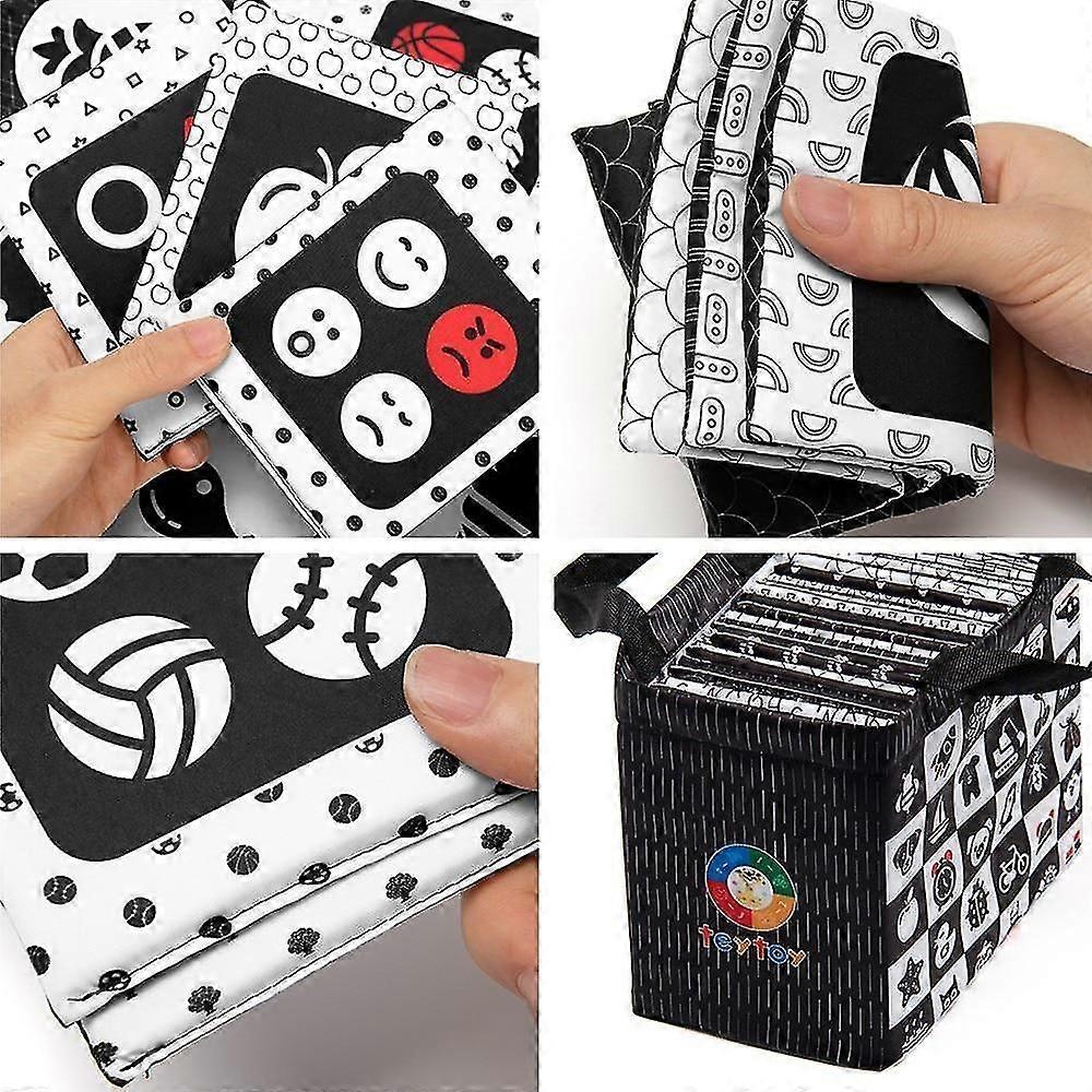 Black And White Soft Flash Cards, 26 Patterns Babies Visual Puzzle