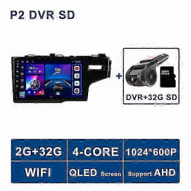 For Honda Fit 3 GP GK Right 2003 - 2020 Android 11 8Core head unit Car Radio Multimedia Video Player Navigation GPS QLED Screen