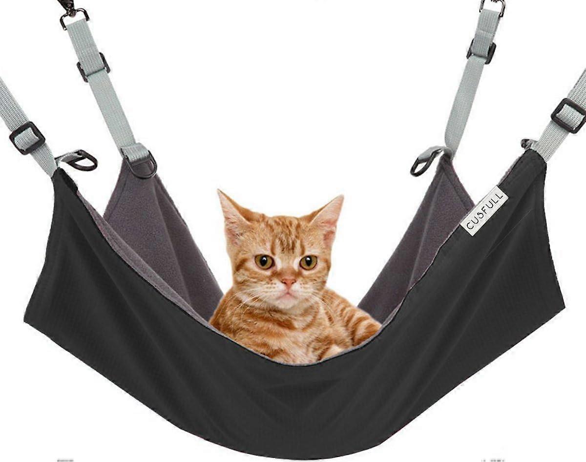 Adjustable Straps Cat Hammock, Space-Saving Design for Cage or Chair, High-Quality Materials Pet Bed for Cats, Small Dogs, Rabbits (Supports up to
