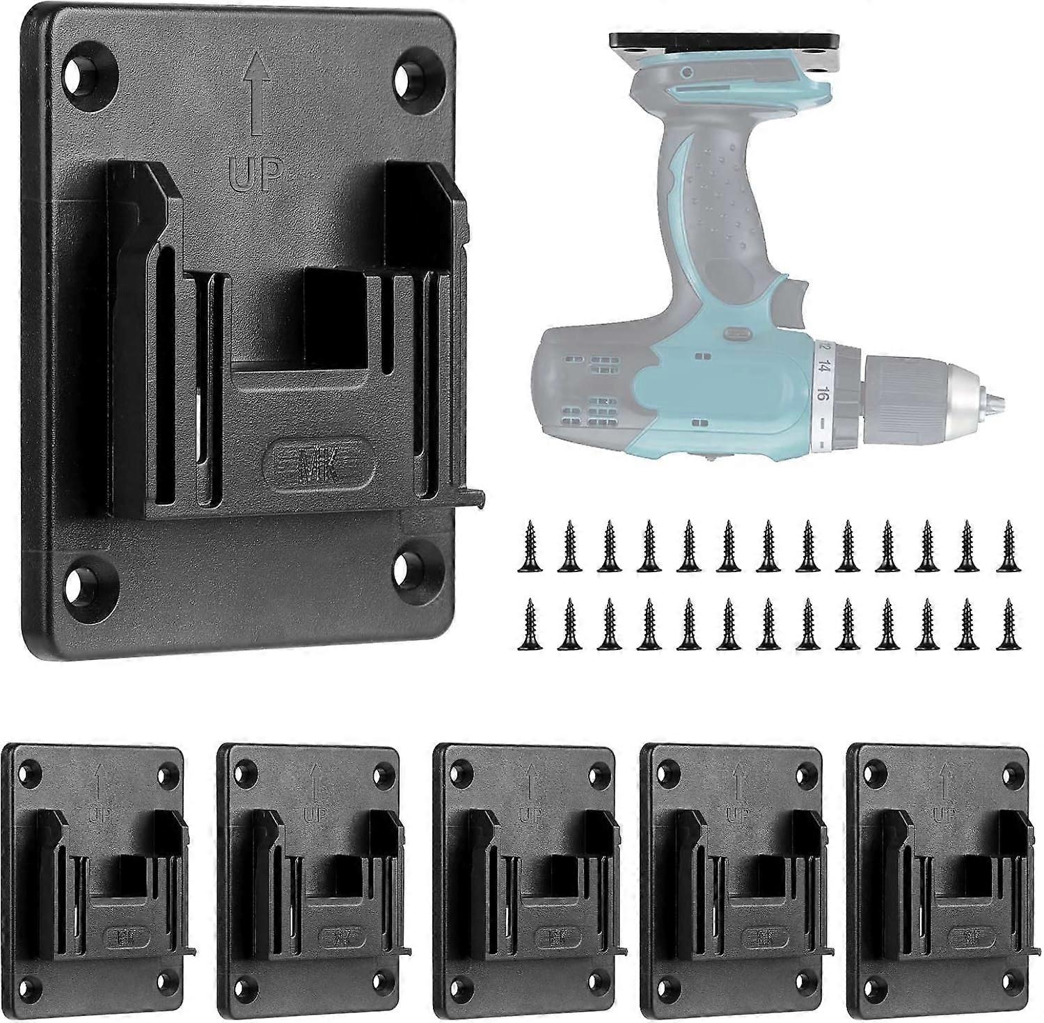 6Piece Machine Support/Tool Holder for Makita 18V & for Bosch 18V,Machine Holder for Drilling Tools,Wall Mount Tool for Makita/Bosch,Drill Holder