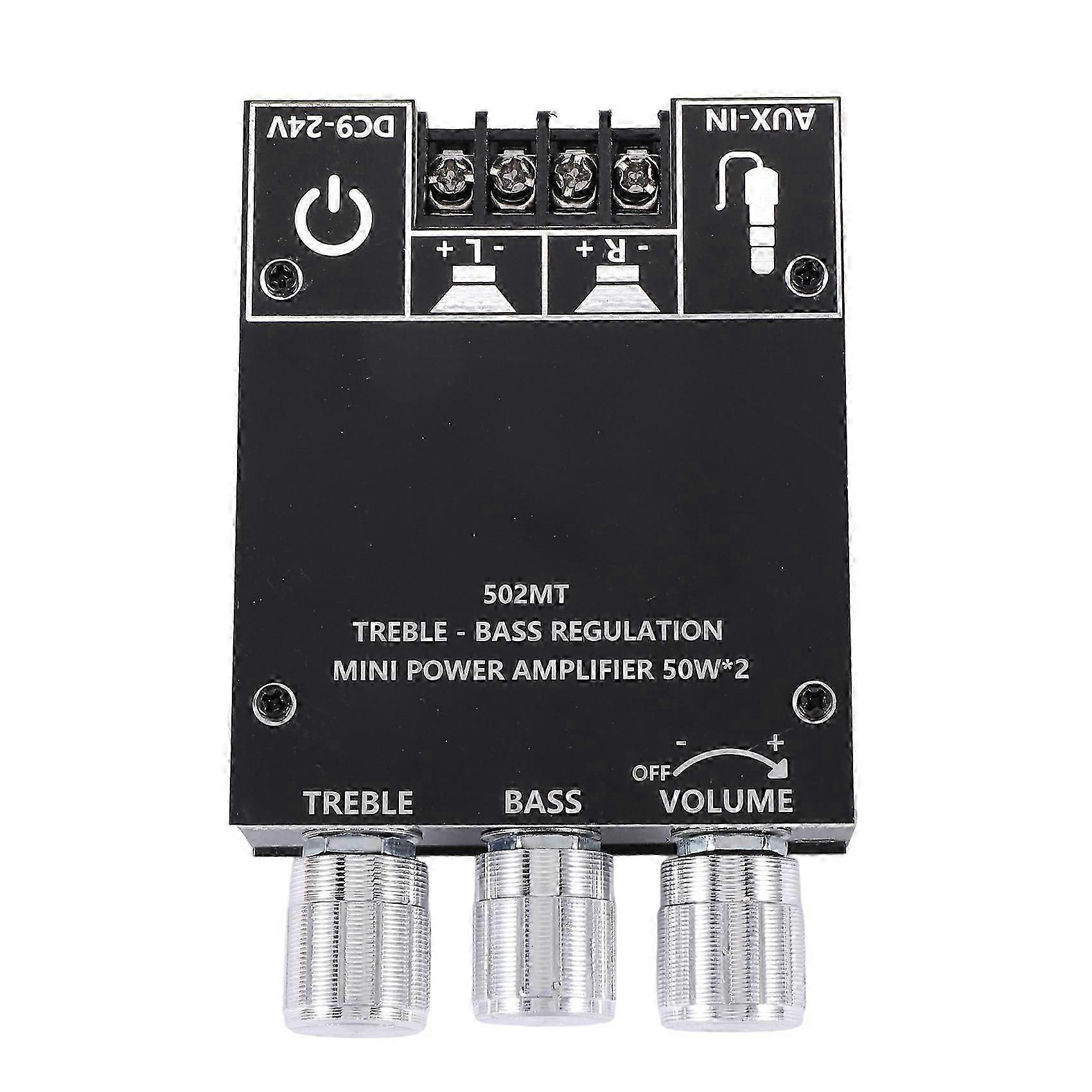 -502MT Bluetooth 5.0 Subwoofer Amplifier Board 2.0 Channel High Audio Stereo Amplifier Board 2X50W-Good
