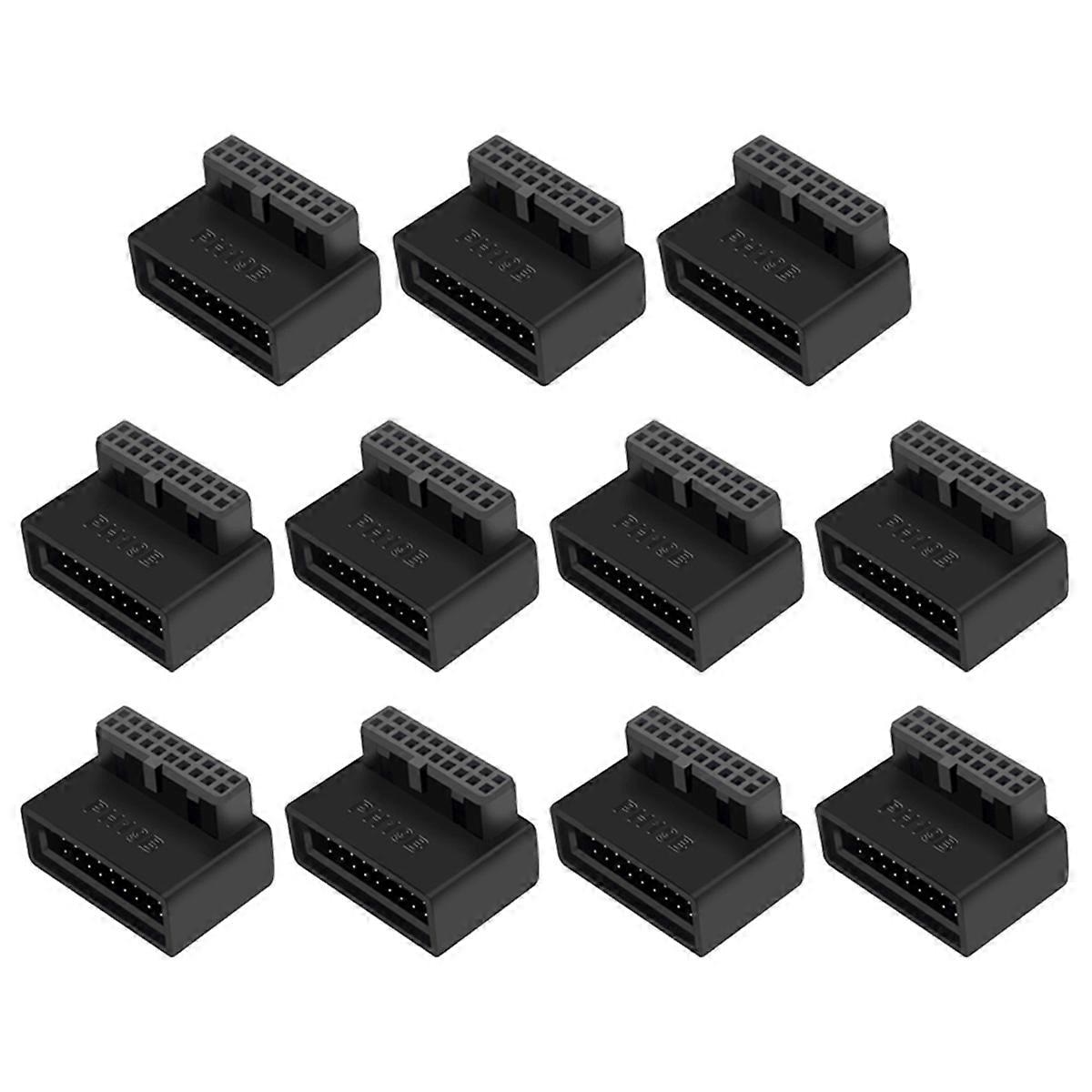 10X PH19B USB 3.0 Internal Header USB3.0 19/20P Socket 90 Degree Adapter Converter for Computer Mot