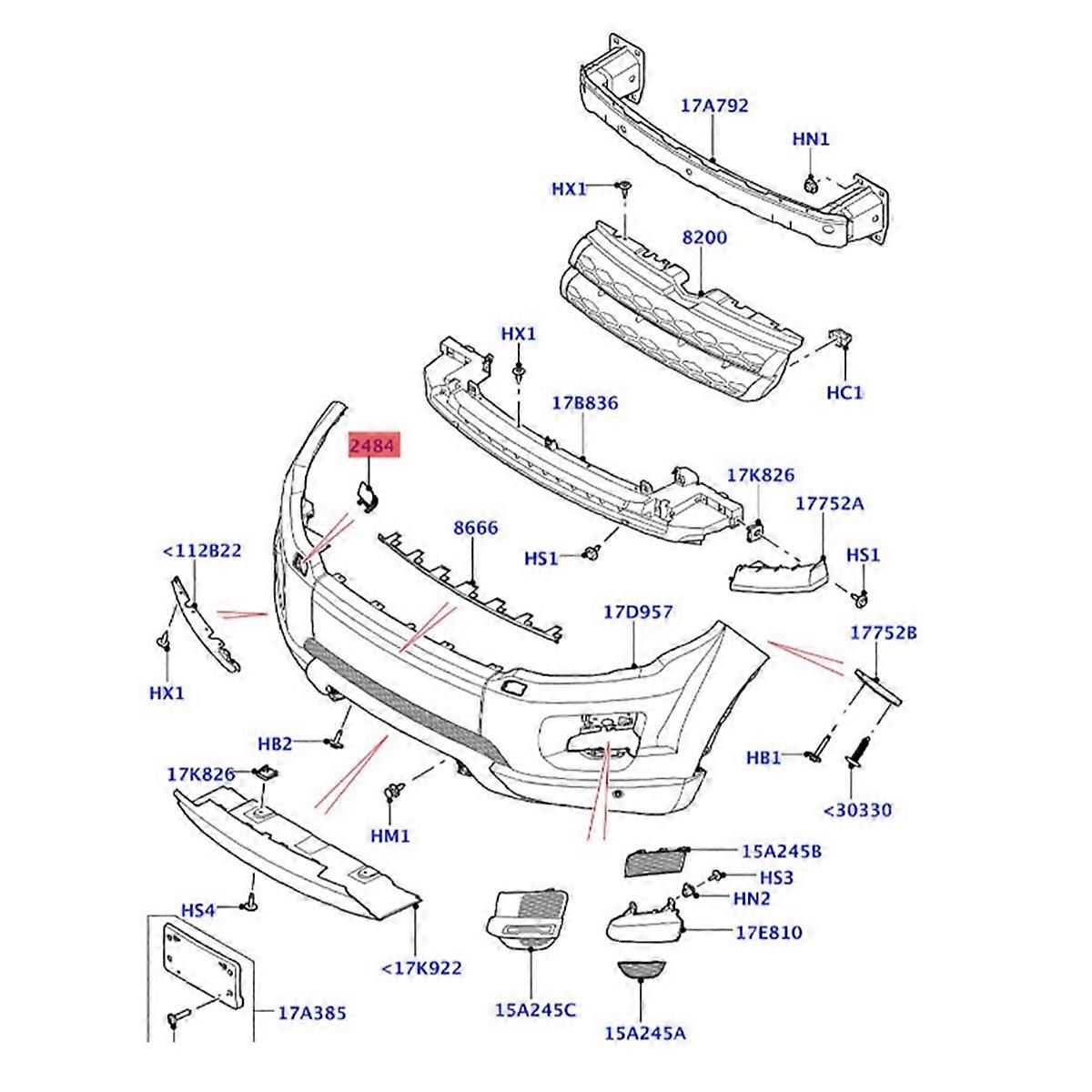 Left Side Front Headlight Washer Cover Cap For Range