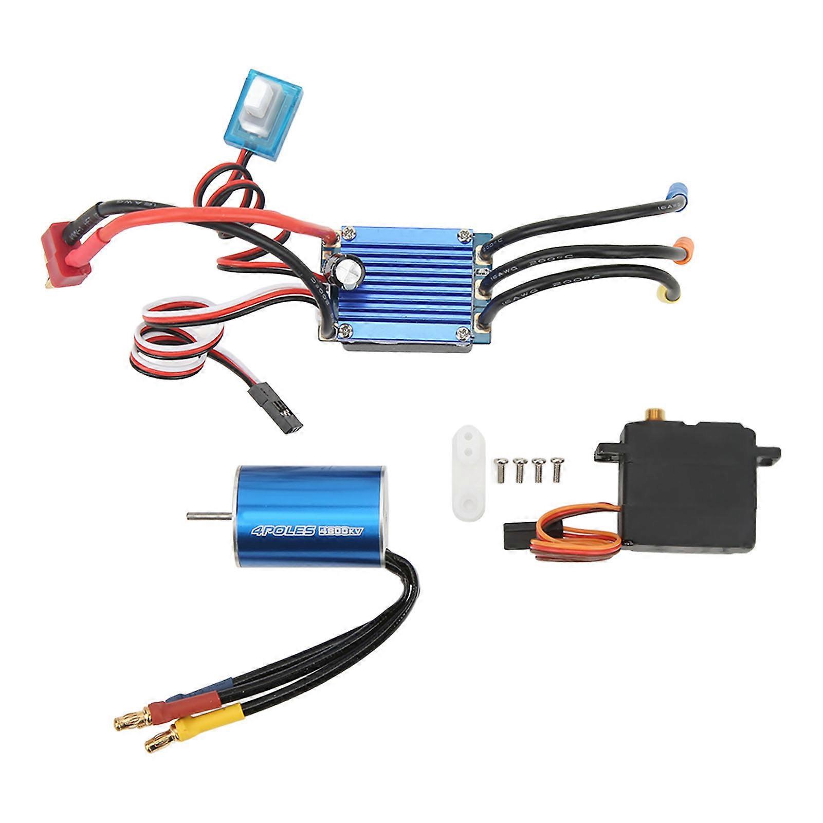 2435 4800KV Brushless Motor 25A ESC 2.2kg Servo 24354800KV Brushless Motor for 1/16 1/18 RC Car