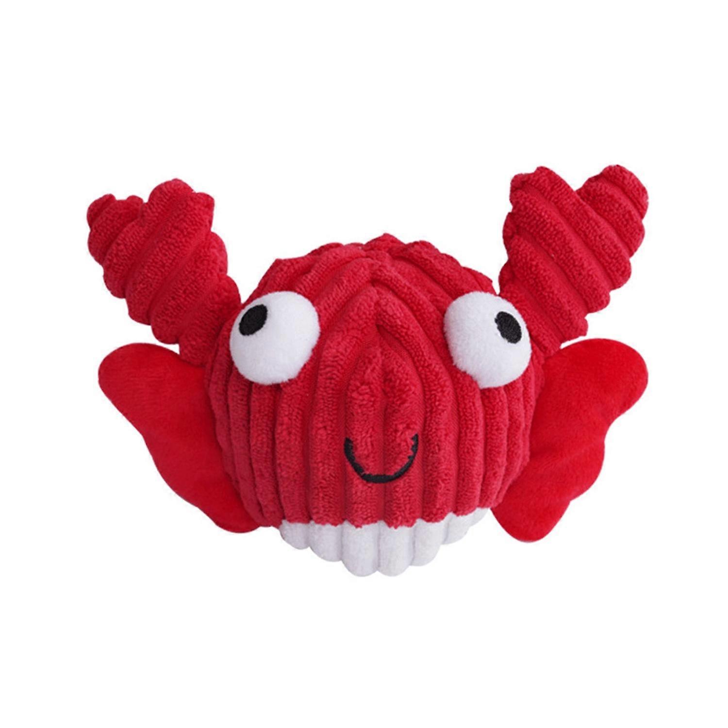 Dog Bite-resistant Chew Toy Cartoon Plush Doll Interactive Dog Toy with Ball Inside Squeaky Dog Toys