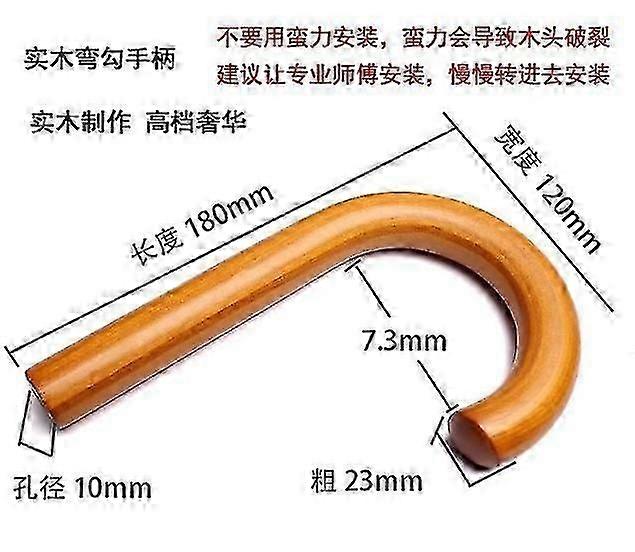 Sturdy Umbrella Handle Replacement Replaceable Umbrella Grip Wood Umbrella Grip Replacement