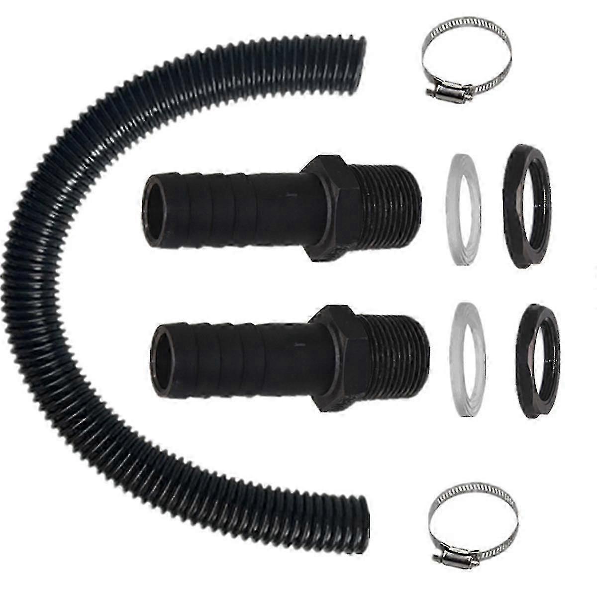 Rain Barrel Connection Set - Includes Connection Hose & Bushing for Rain Collection