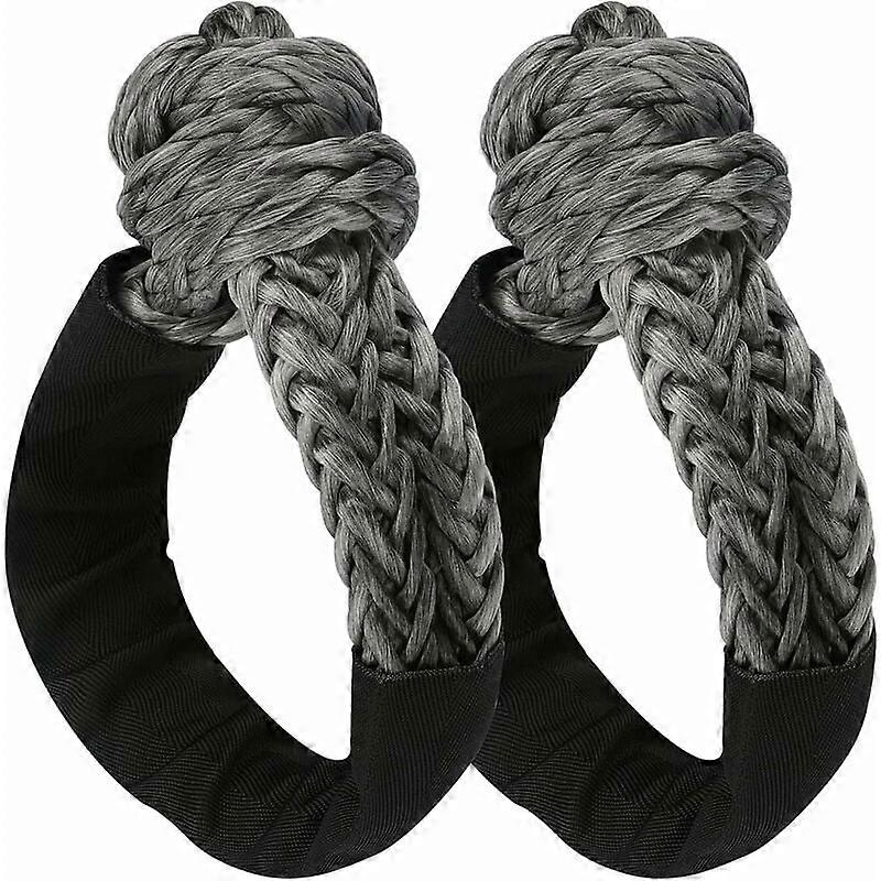 Soft Shackle2pcs Soft Offroad Shackle Rope, Soft Recovery Shackle with Protective Sleeve Soft Shackles