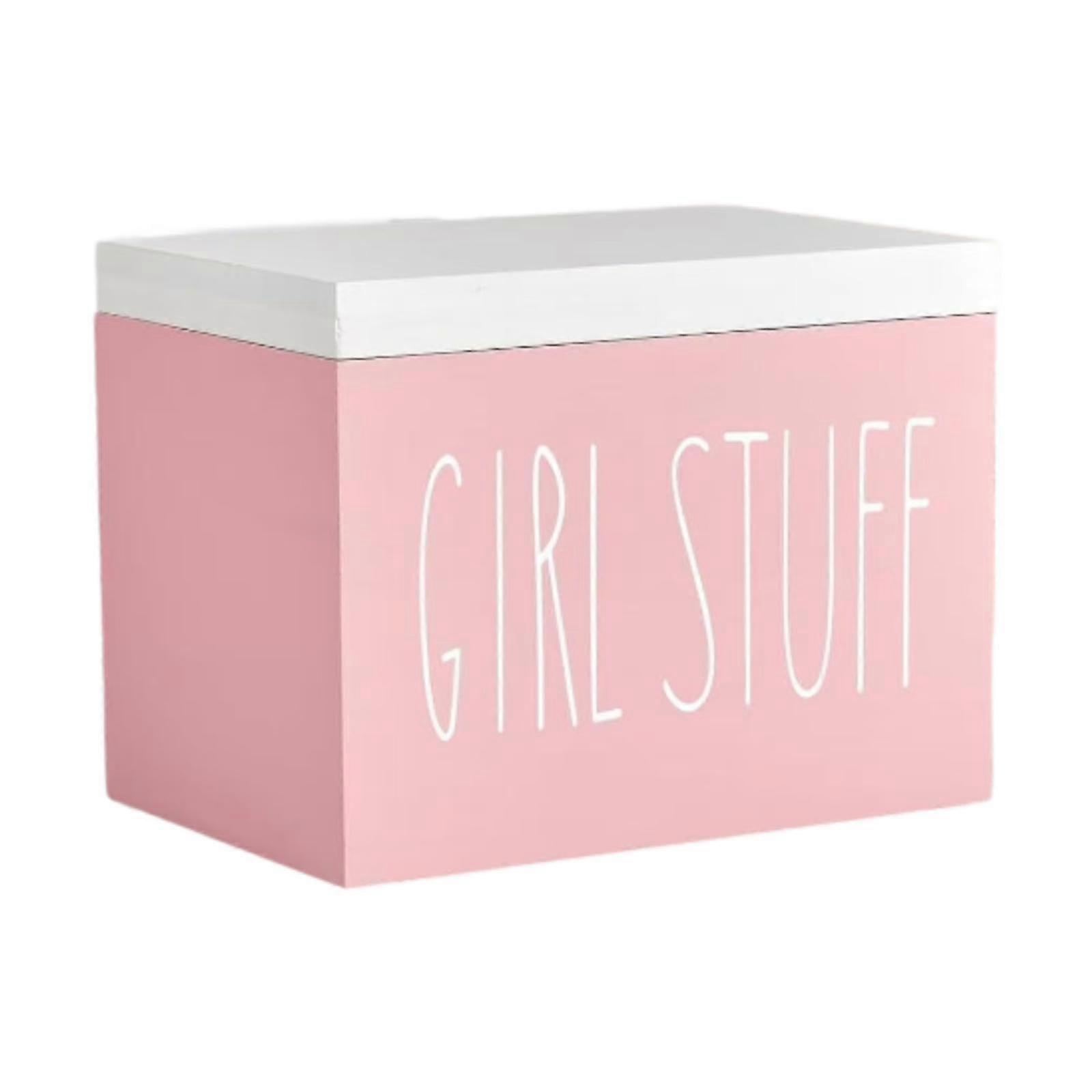 Tampon Holder for Bathroom Lady Stuff Box Hinged Lid Tissue Box Removable