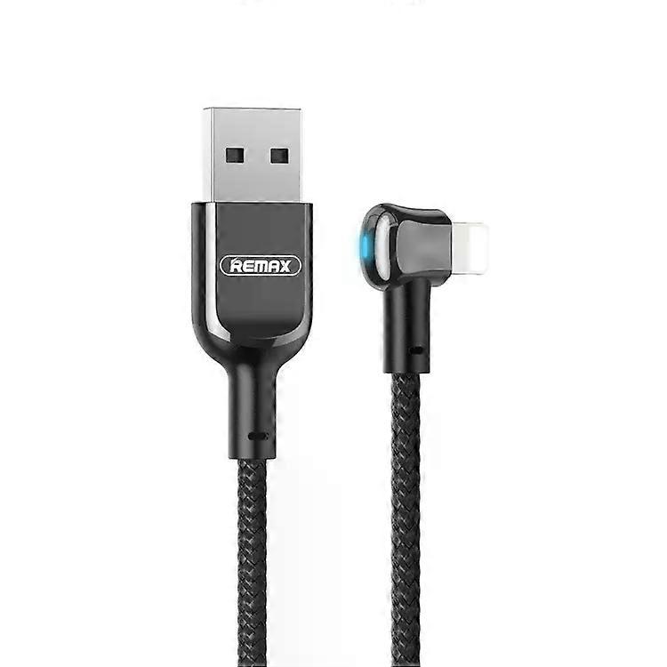 USB Data Cable-1.2m,2.4A,8 Pin for iPhone/iPad-REMAX Black Black