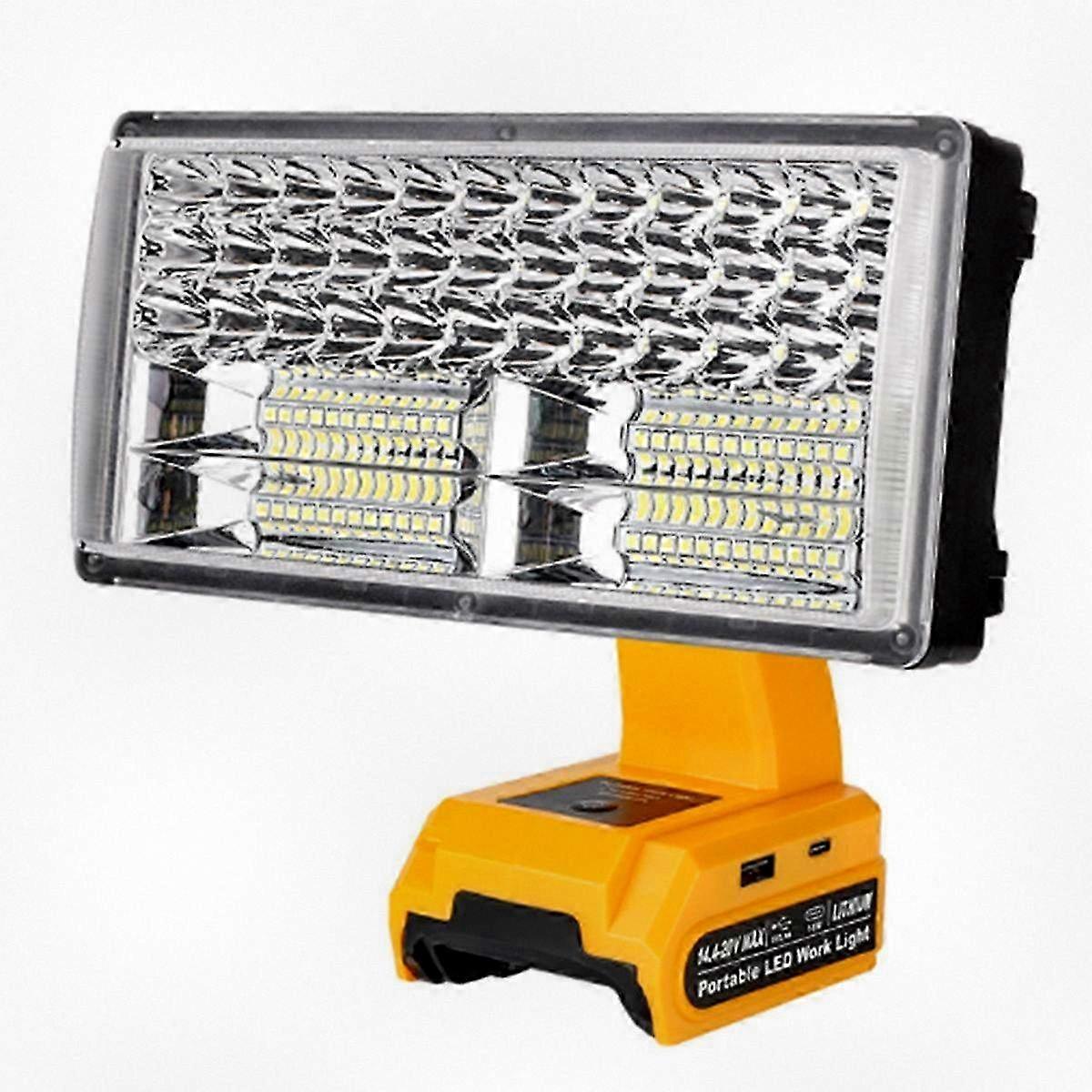 Rechargeable LED Work Light for 14.4-20V Lithium Battery Portable Flood Light Outdoor Illumination Torch